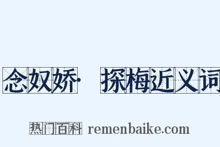 念奴娇·探梅近义词是什么意思的图片